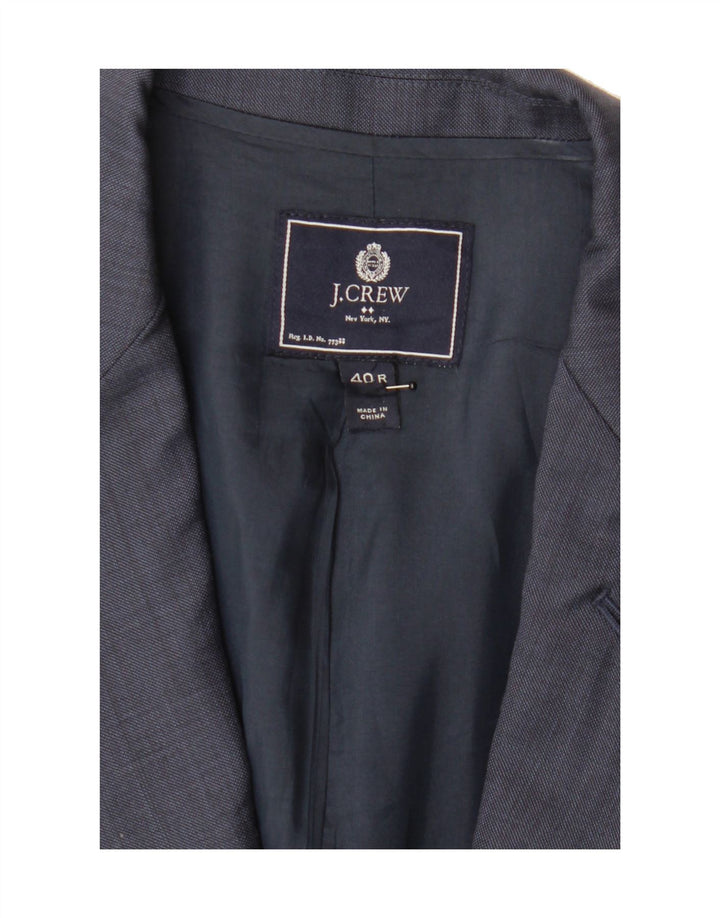 J. CREW Mens 2 Button Blazer Jacket UK 40 Medium Navy Blue Wool Vintage J. Crew and Second-Hand J. Crew from Messina Hembry 