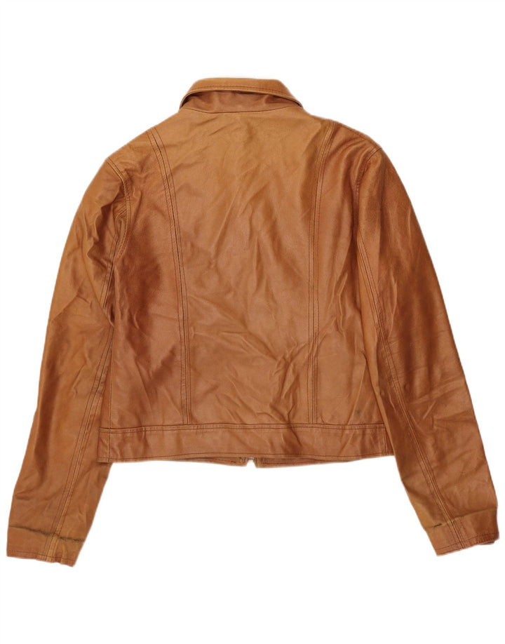 Nadine Mens Leather Jacket UK 40 Large Brown Leather