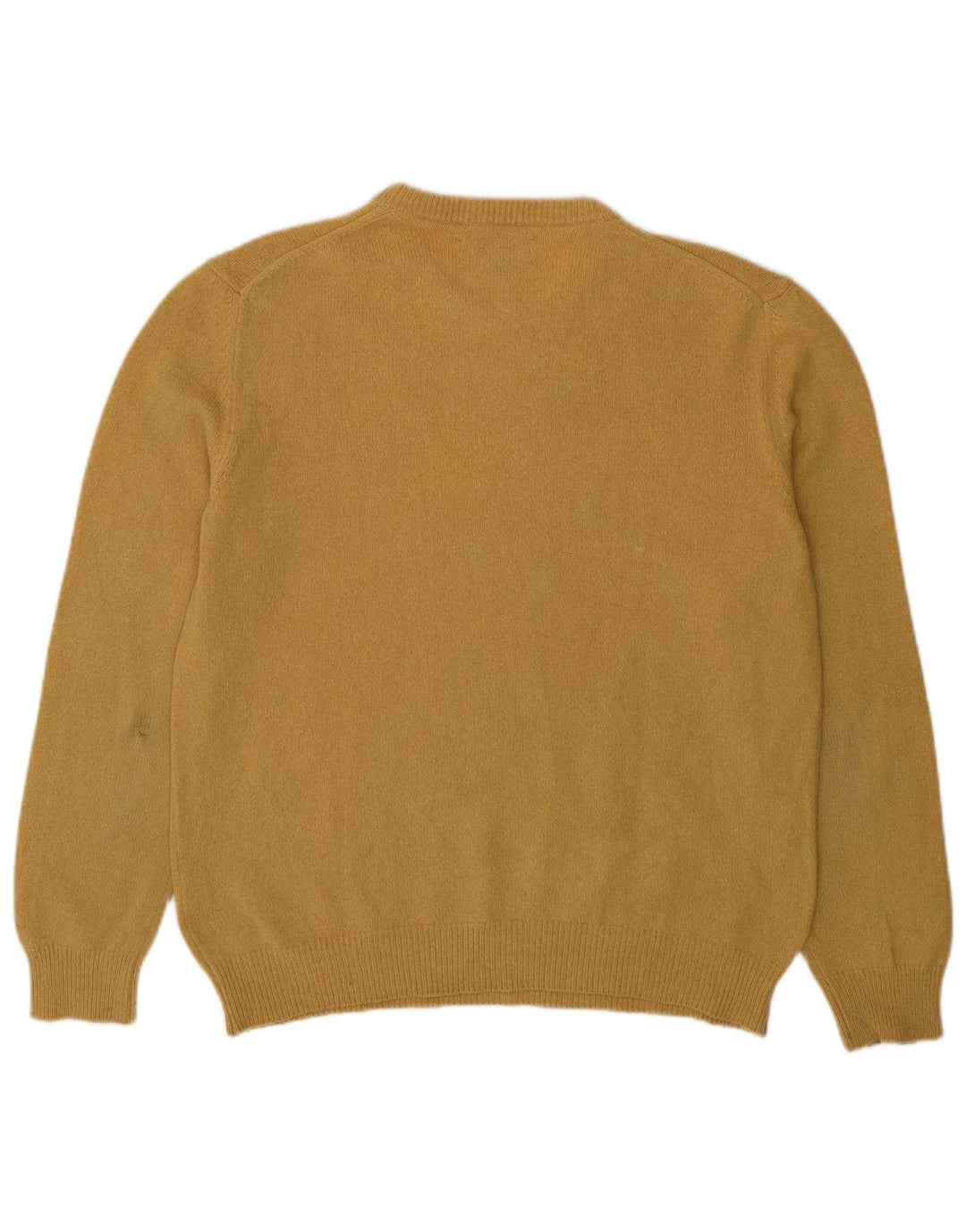 Marlboro Classics Mens Crew Neck Jumper Sweater Large Yellow Wool
