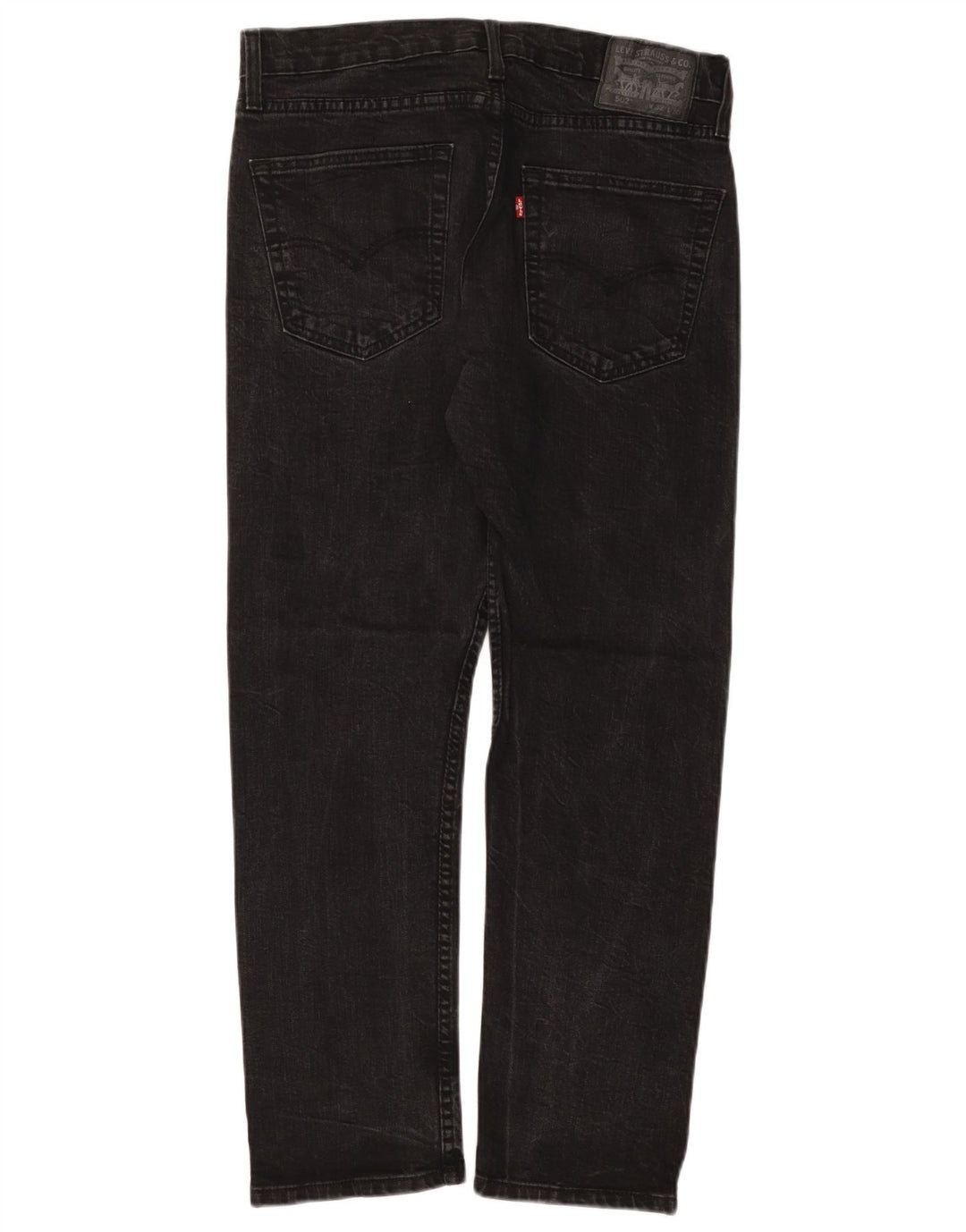LEVI'S Mens 502 Tapered Jeans W32 L30 Black Cotton