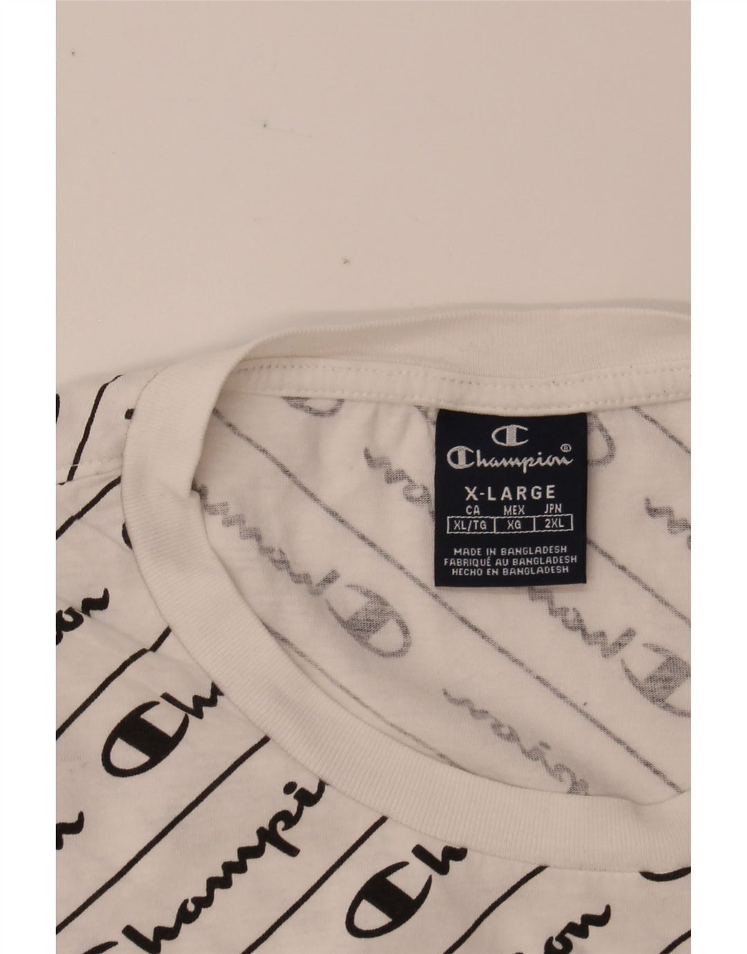 CHAMPION Mens Graphic T-Shirt Top XL White
