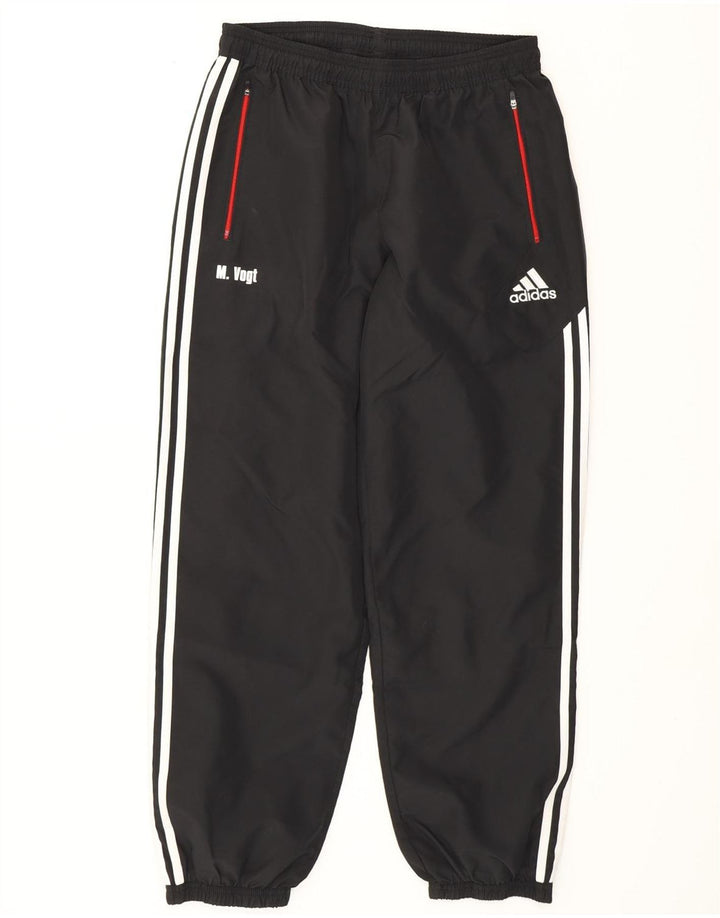 ADIDAS Mens Tracksuit Trousers Joggers UK 42/44 Large Black Polyester