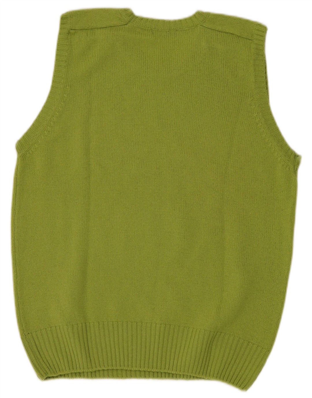 SISLEY Womens Vest Tank Top UK 14 Medium Green Wool