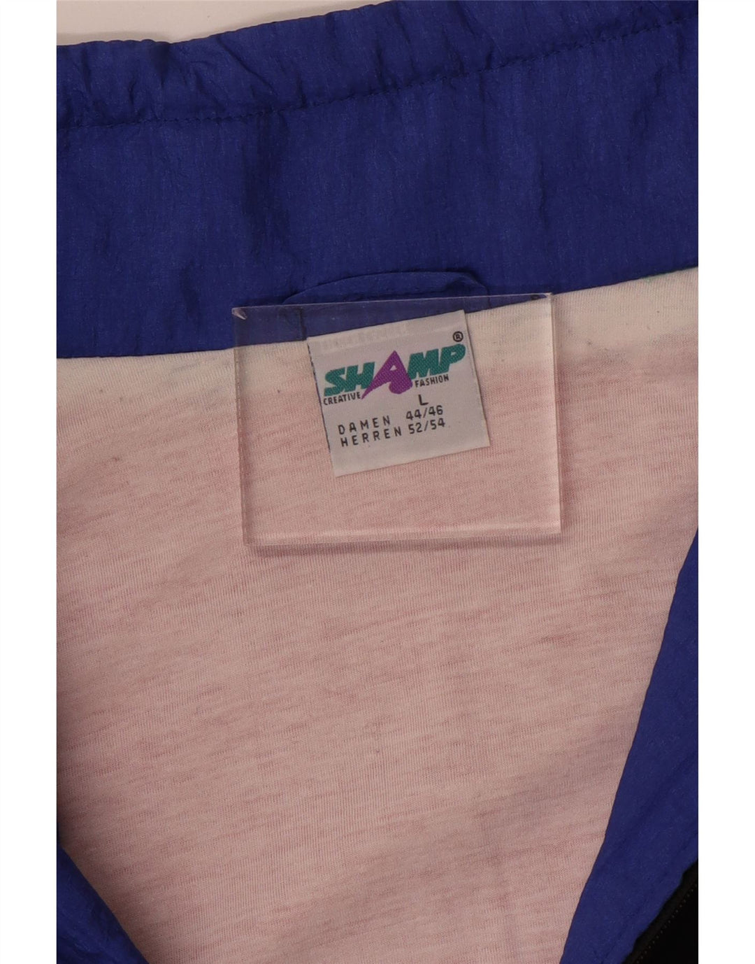 SHAMP Mens Tracksuit Top Jacket Large Multicoloured Colourblock Polyamide