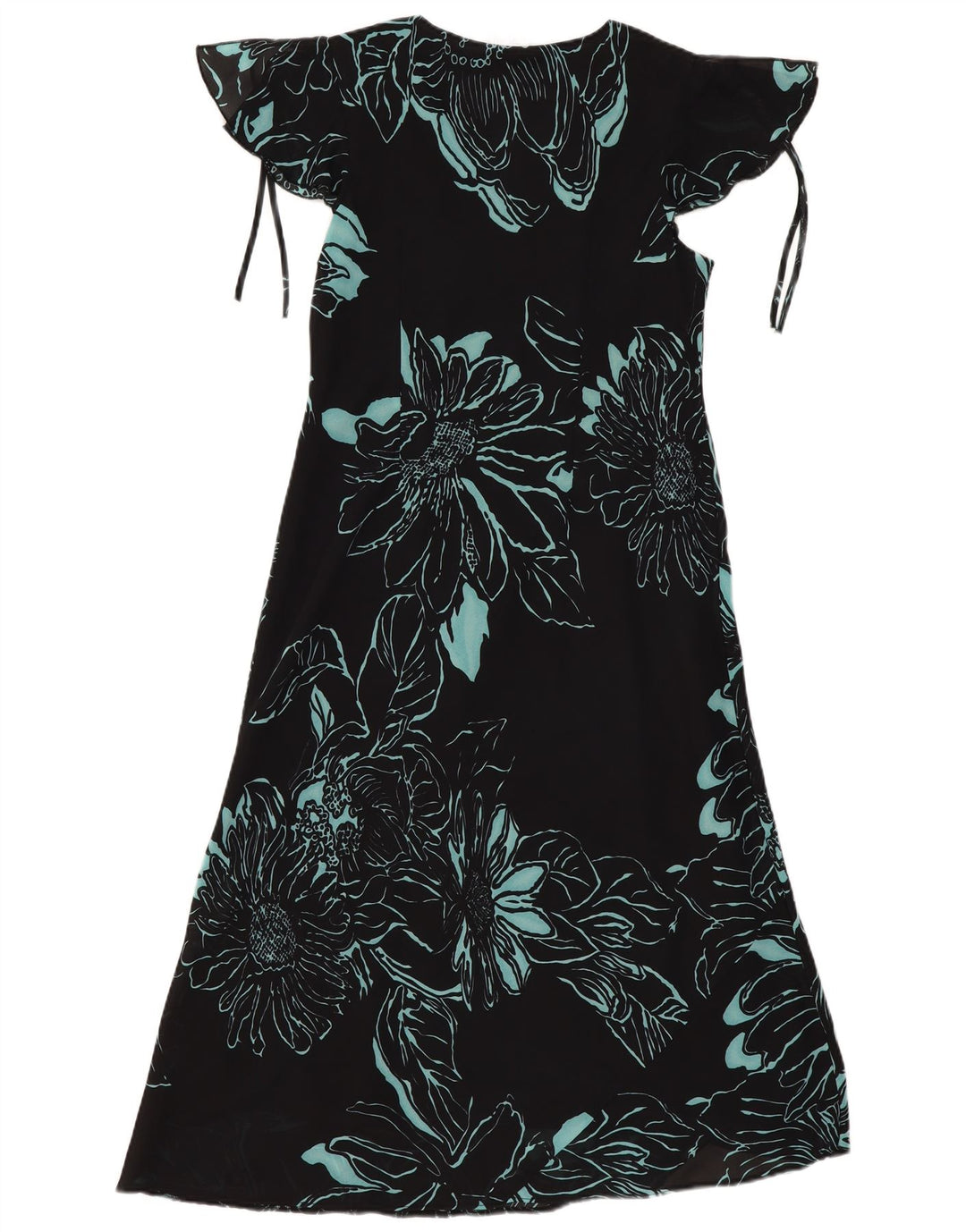 Agenda Womens Maxi Dress UK 14 Medium Black Floral Polyester