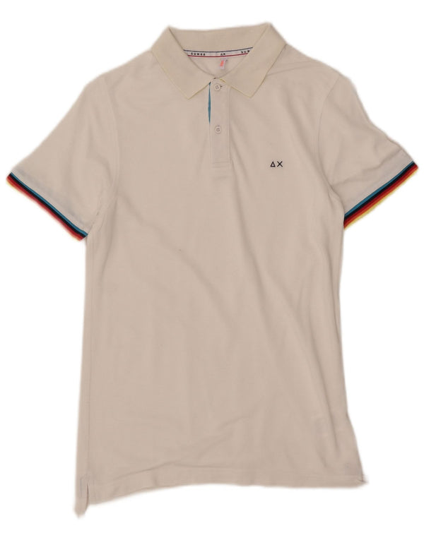 Sun68 Boys Polo Shirt 11-12 Years White Tencel