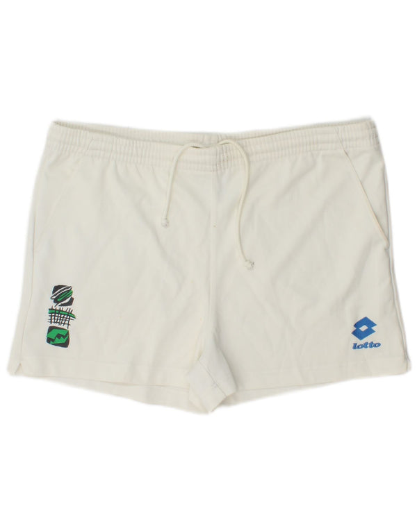 LOTTO Boys Graphic Sport Shorts 15-16 Years 3XL White Polyester