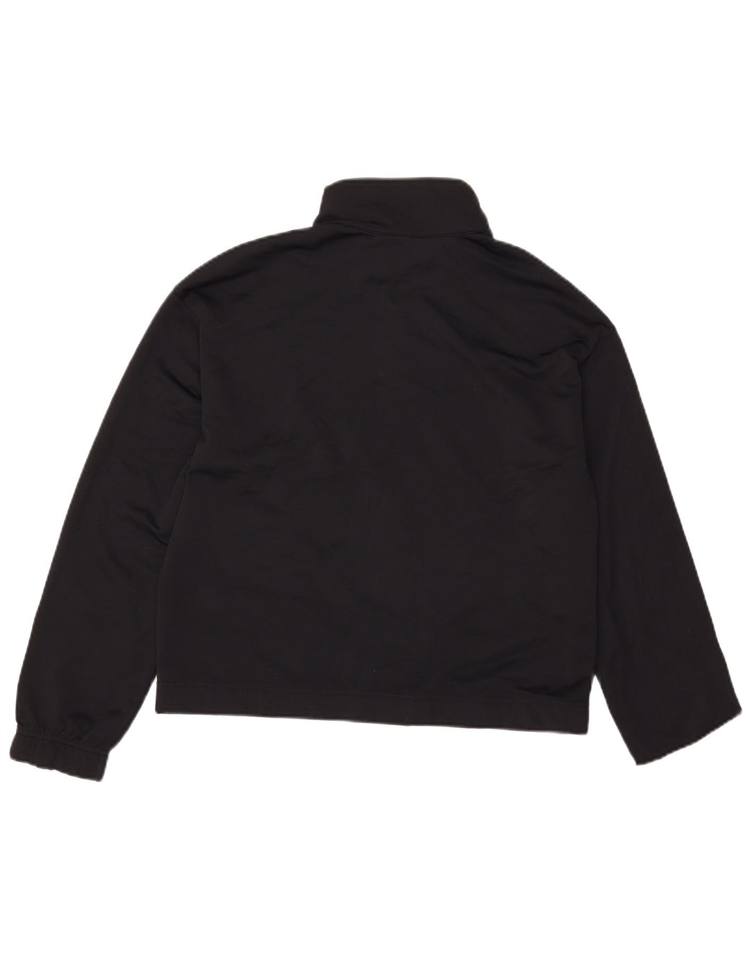 NIKE Womens Tracksuit Top Jacket UK 14 Medium Black Polyester