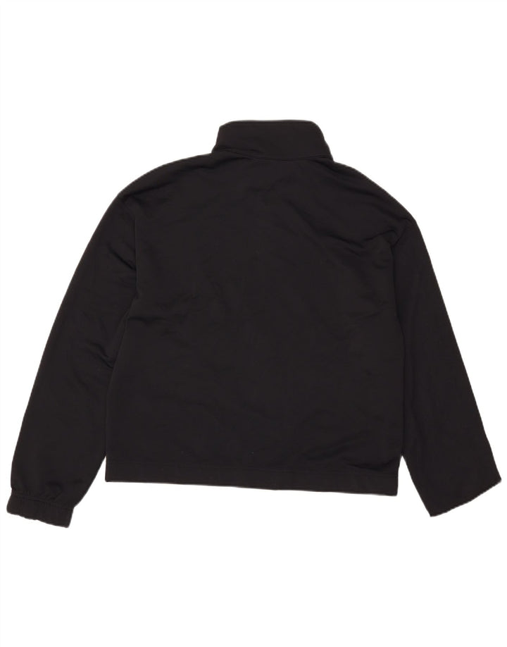 NIKE Womens Tracksuit Top Jacket UK 14 Medium Black Polyester