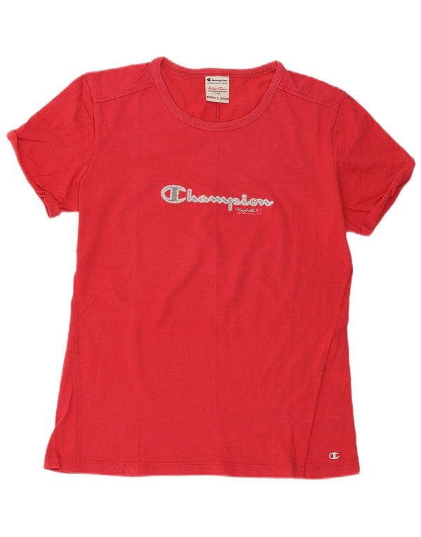 Champion Womens Heritage Classics Graphic T-Shirt Top UK 14 Large Pink