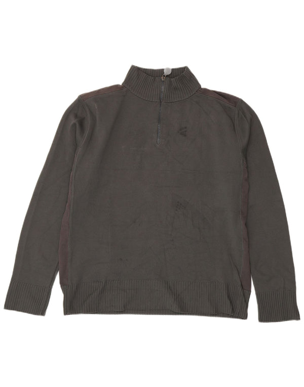 Bikkembergs Mens Zip Neck Jumper Sweater XL Grey