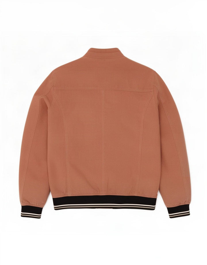 Zara Mens Bomber Jacket UK 38 Medium Pink Polyester