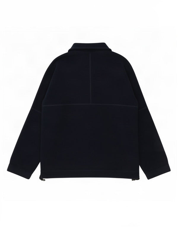 Colmar Mens Button Neck Fleece Jumper Medium Navy Blue Polyester