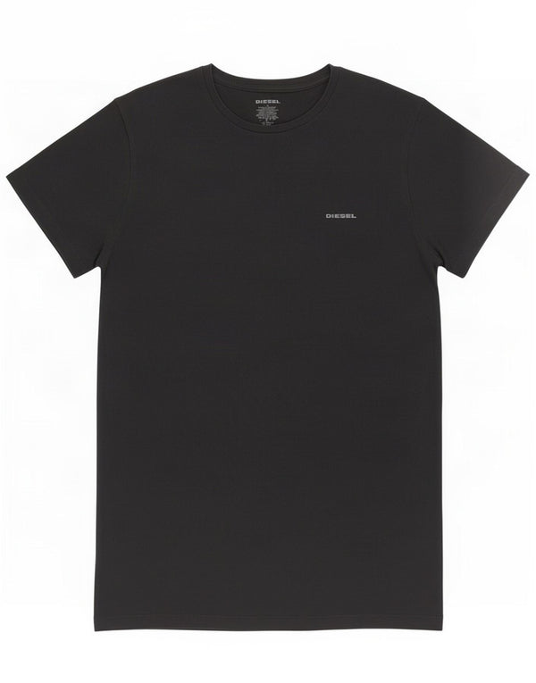 Diesel Mens T-Shirt Top Large Black Cotton