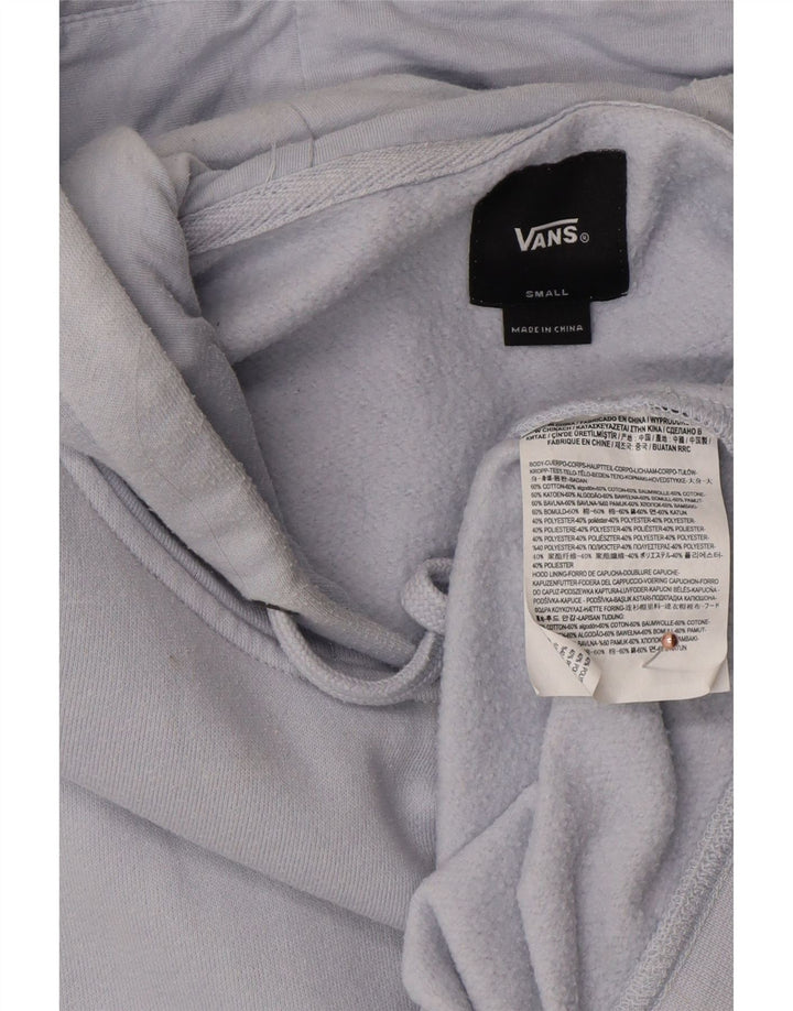 VANS Mens Hoodie Jumper Small Blue Cotton