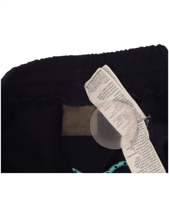 Puma Mens Tracksuit Trousers Large Navy Blue Colourblock Polyester