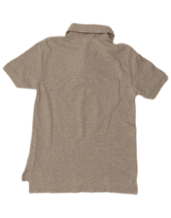POLO RALPH LAUREN Boys Polo Shirt 7-8 Years Small Grey Flecked Cotton