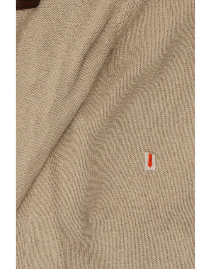 TIMBERLAND Mens Earthkeepers Regular Fit Cardigan Sweater Large Beige