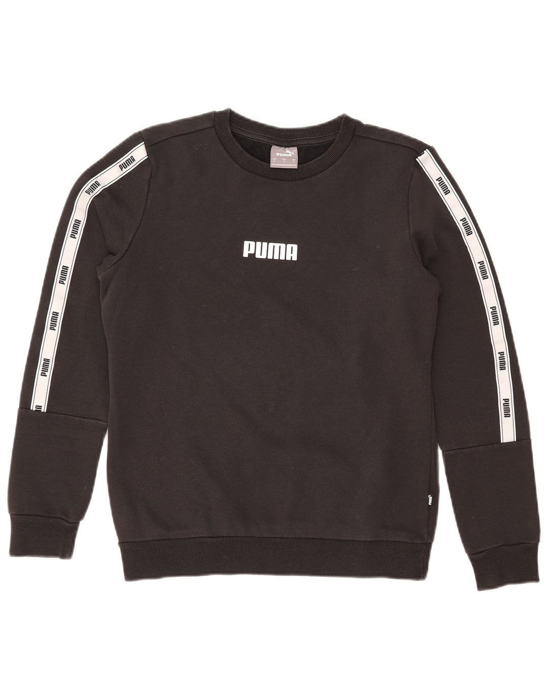 PUMA Womens Graphic Sweatshirt Jumper UK 10 Small Black
