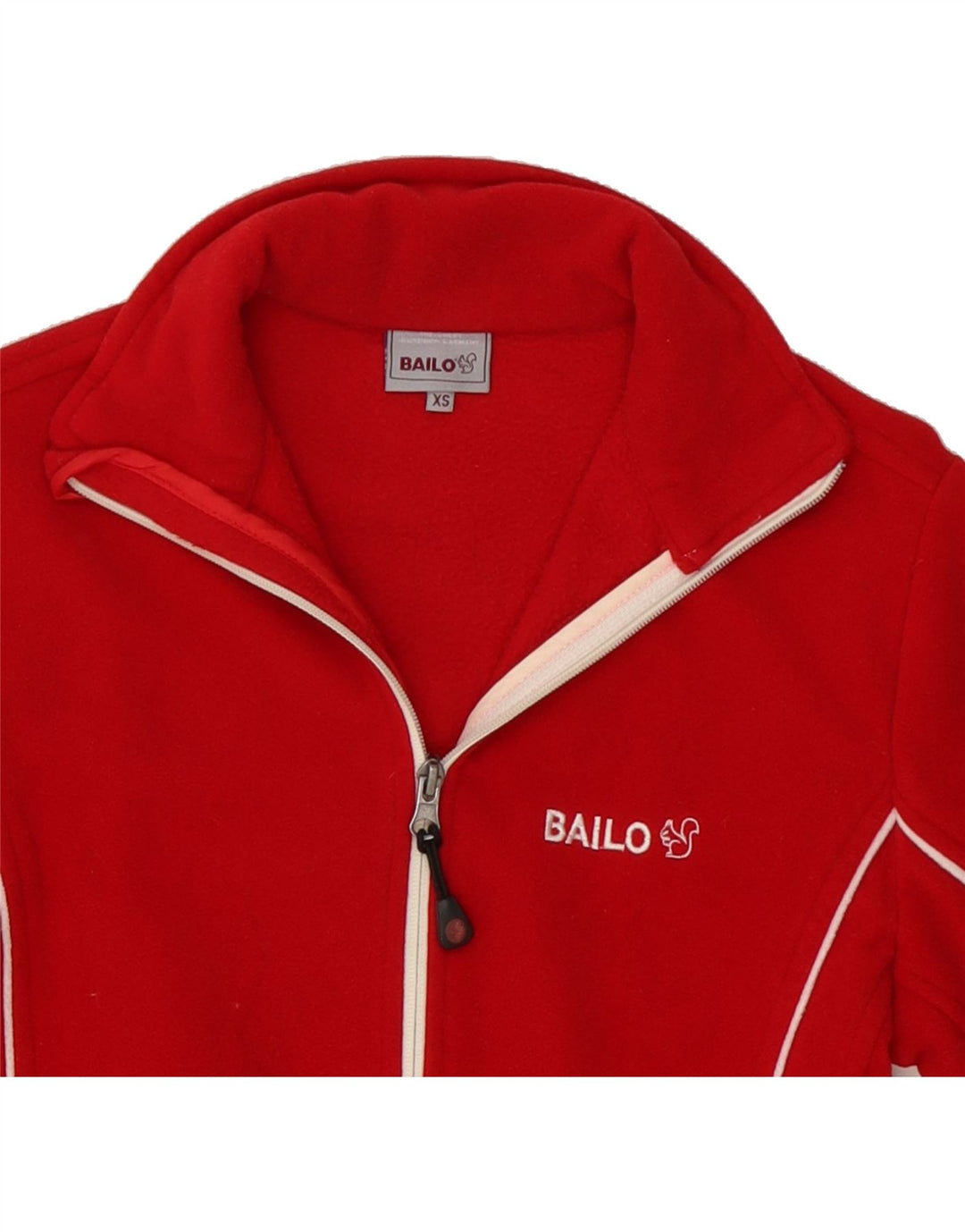 BAILO Womens Tracksuit Top Jacket UK 6 XS Red Polyester Vintage Bailo and Second-Hand Bailo from Messina Hembry 