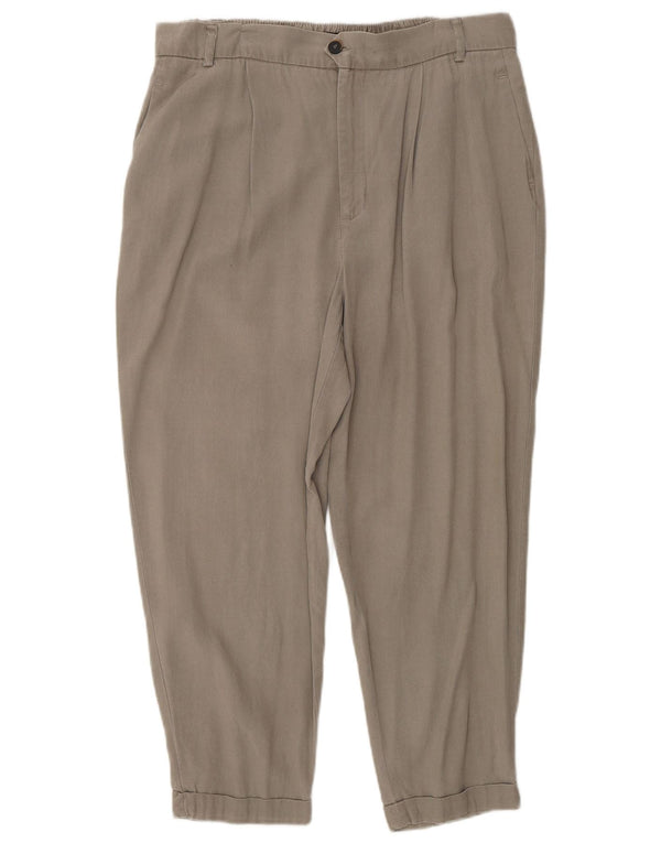 ZARA Womens Cropped Trousers Medium W28 L23 Beige