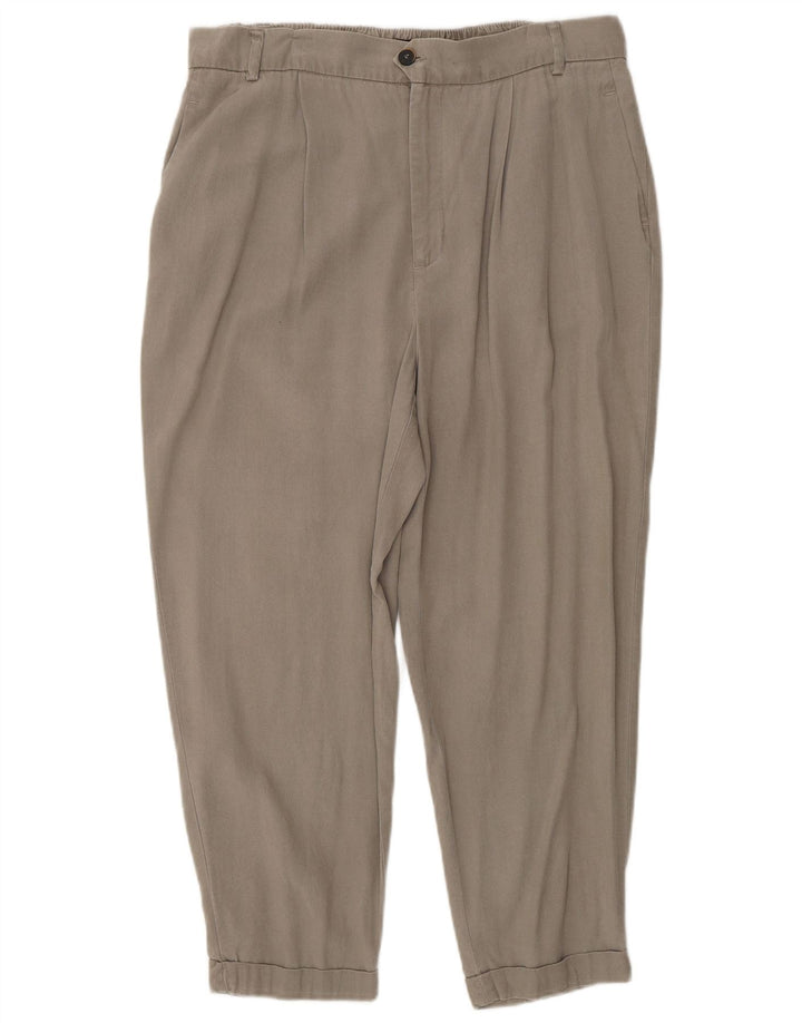 ZARA Womens Cropped Trousers Medium W28 L23 Beige