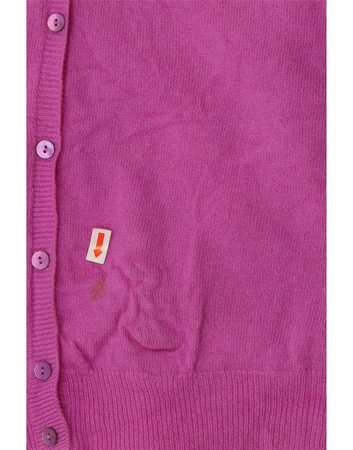 Benetton Womens Cardigan Sweater UK 12 Medium Purple