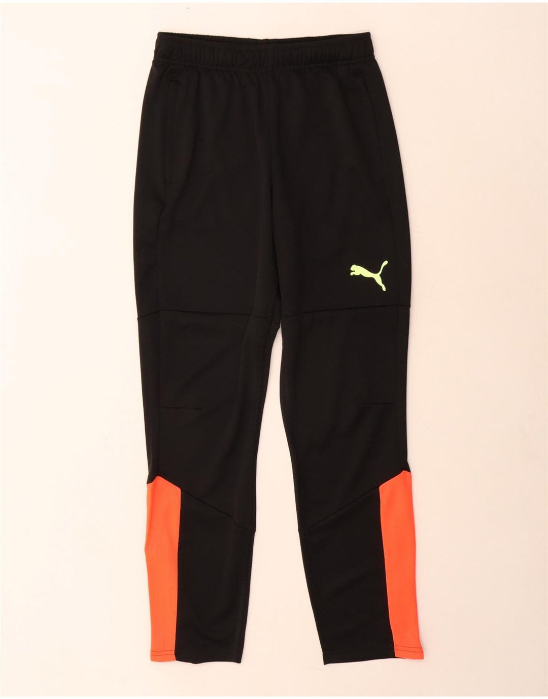 PUMA Boys Tracksuit Trousers 13-14 Years  Black Colourblock Polyester