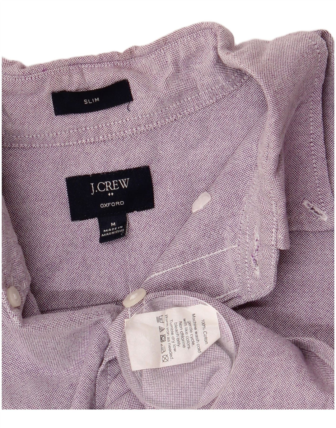 J. Crew Mens Oxford Slim Shirt Medium Purple Cotton