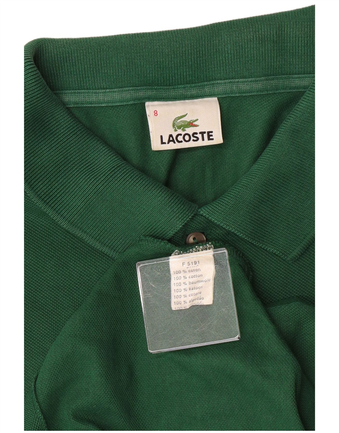 Lacoste Mens Polo Shirt Size 8 3XL Green Cotton