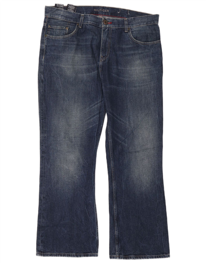 Tommy Hilfiger Mens Bootcut Jeans W36 L30 Blue Cotton