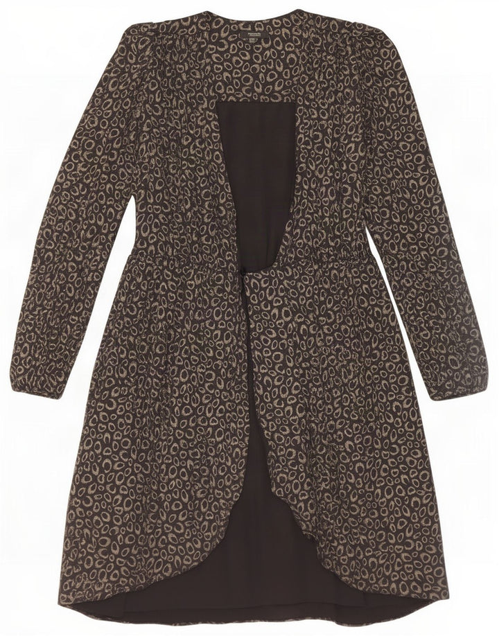 Massimo Dutti Womens 1 Button Blazer Jacket EU 34 2XS Black Animal Print