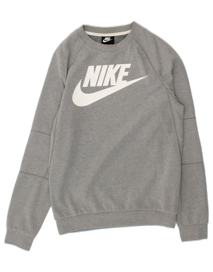 NIKE Mens Graphic Sweatshirt Jumper XS Grey Cotton Vintage Nike and Second-Hand Nike from Messina Hembry 