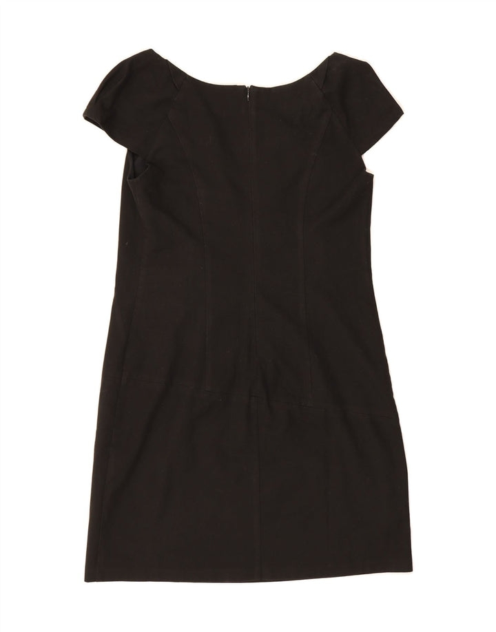 BENETTON Womens Basic Dress UK 14 Large Black Polyester Vintage Benetton and Second-Hand Benetton from Messina Hembry 