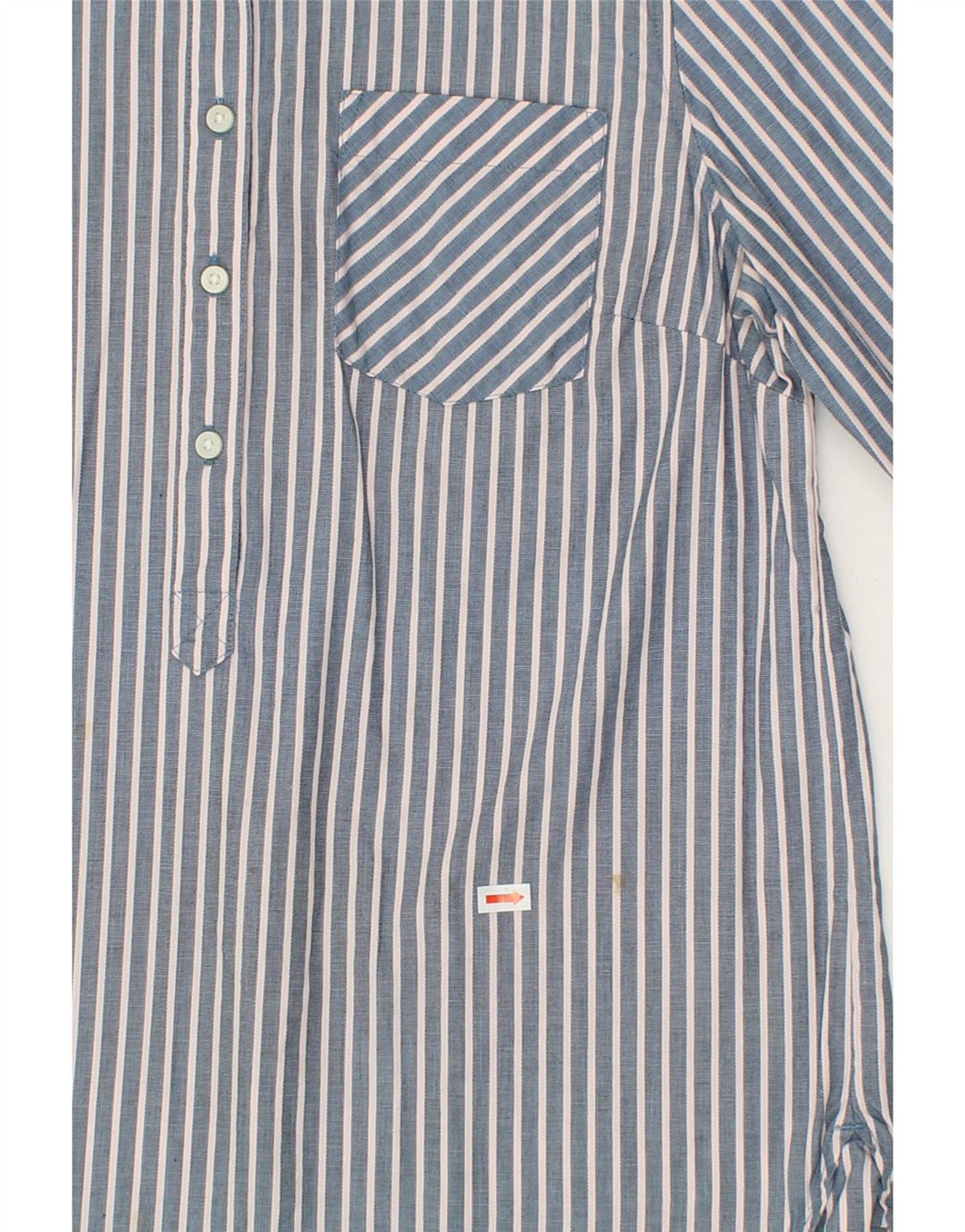 TOMMY HILFIGER Womens Pullover Shirt UK 14 Medium Blue Pinstripe Cotton Vintage Tommy Hilfiger and Second-Hand Tommy Hilfiger from Messina Hembry 