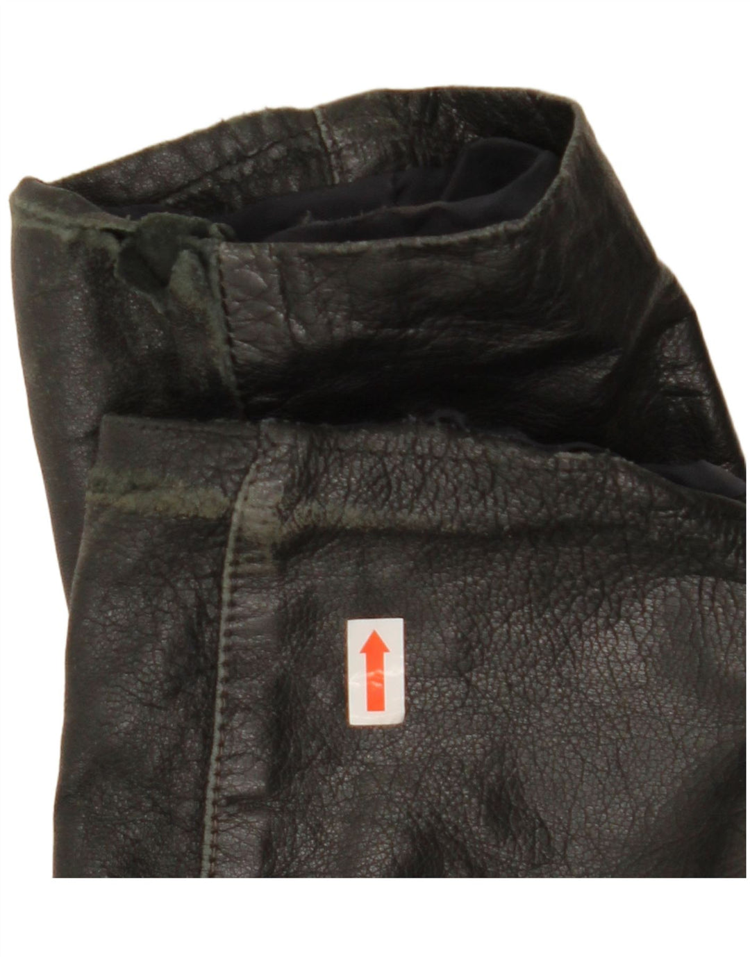 Vintage Womens Crop Leather Jacket IT 44 Medium Black