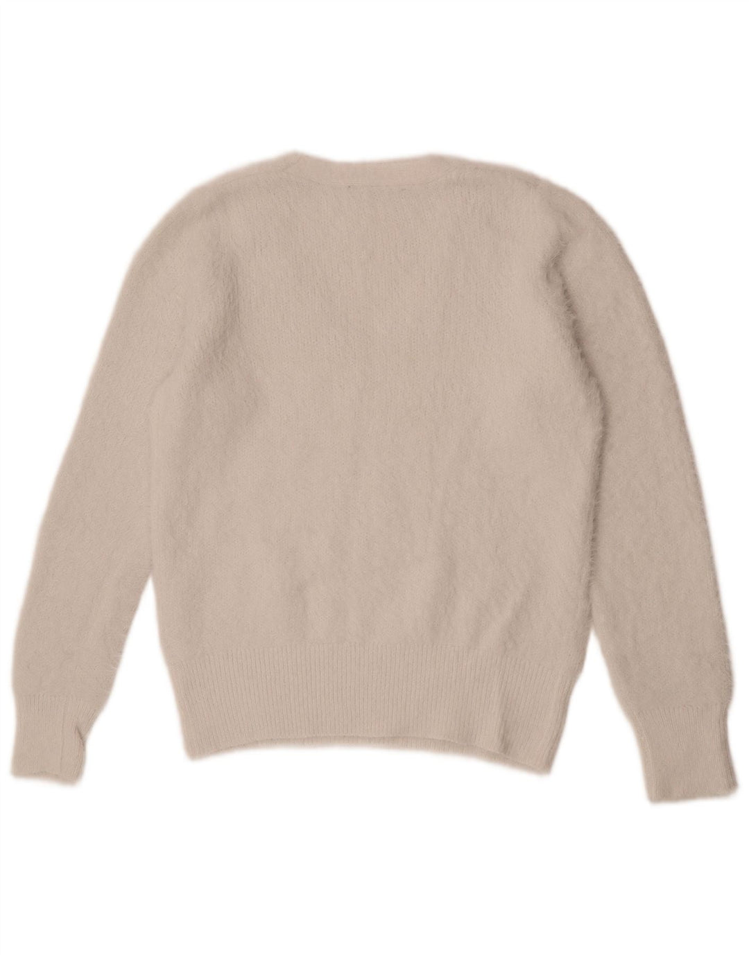 Marks & Spencer Womens V-Neck Jumper Sweater UK 12 Medium Off White