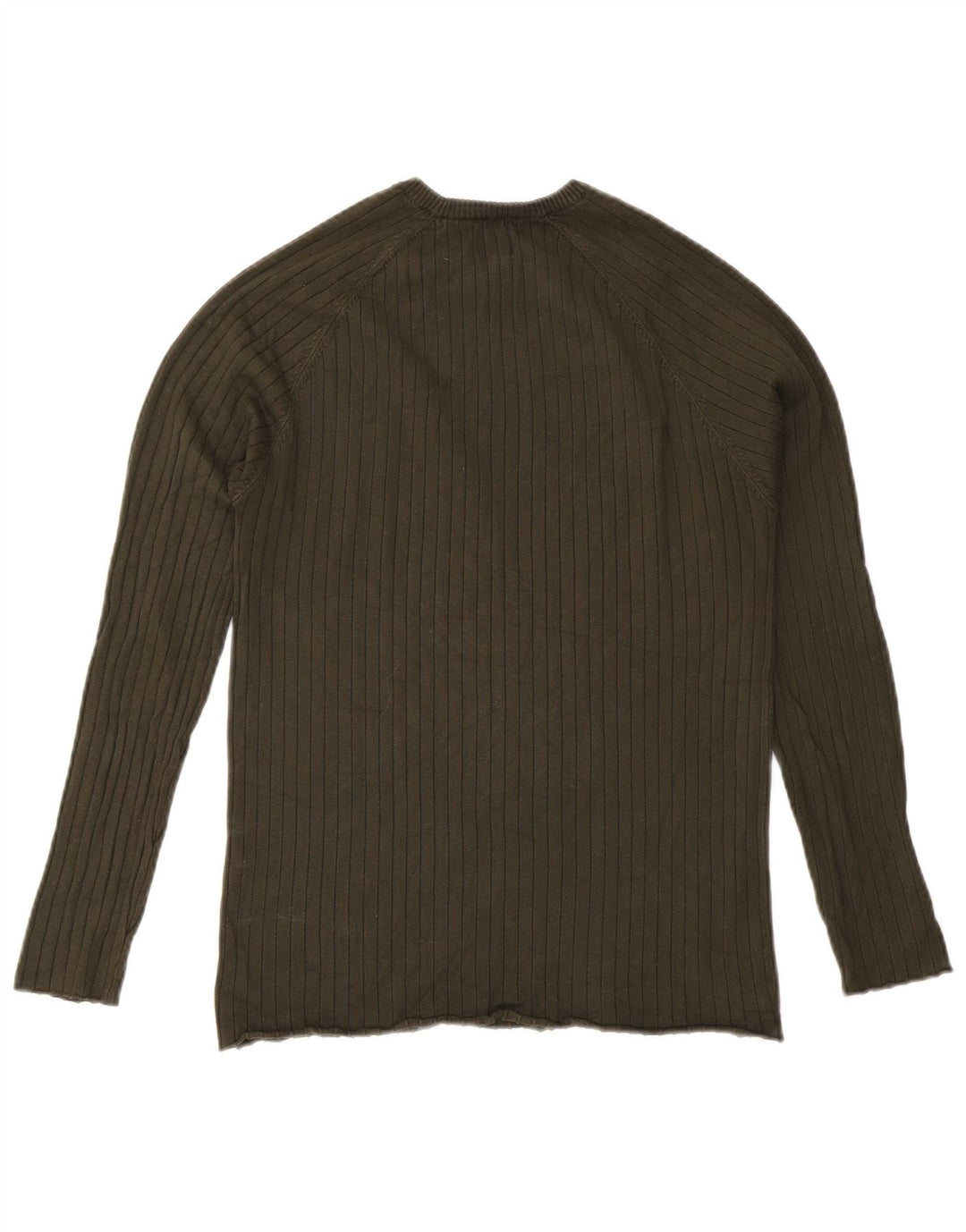 Zara Mens Crew Neck Jumper Sweater Large Khaki