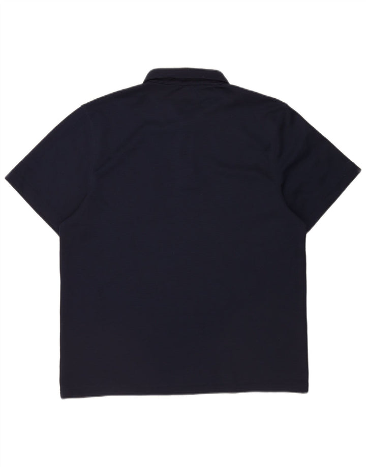 Reebok Mens Polo Shirt Large Navy Blue Polyester