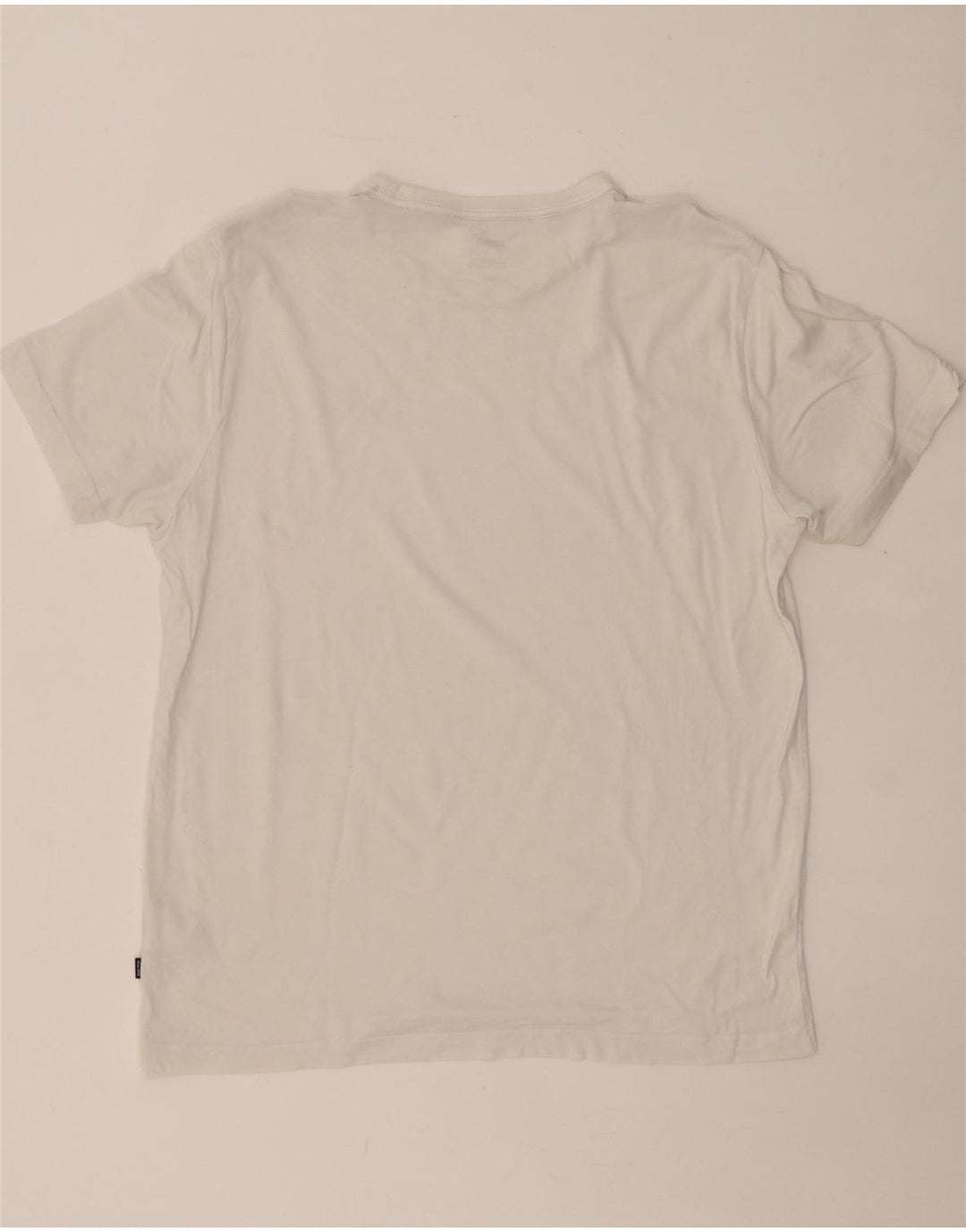 PUMA Mens T-Shirt Top Large White Cotton