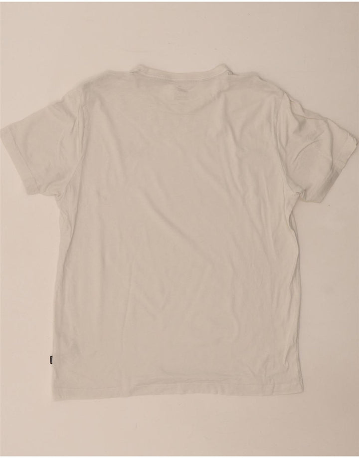 PUMA Mens T-Shirt Top Large White Cotton