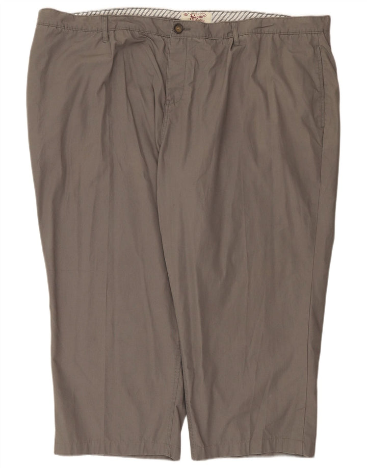 Penguin Mens Cropped Trousers W54 L25 Grey Cotton