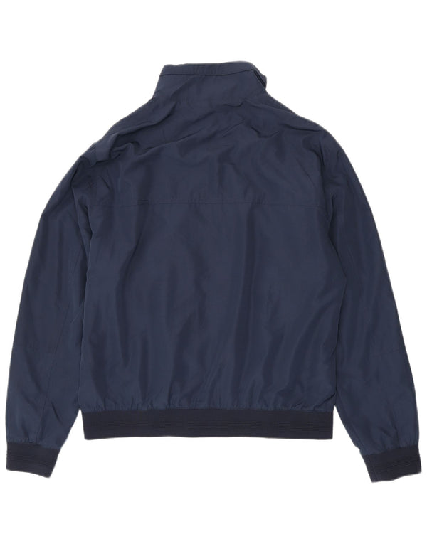 Zara Mens Bomber Jacket UK 42 XL Navy Blue Polyester