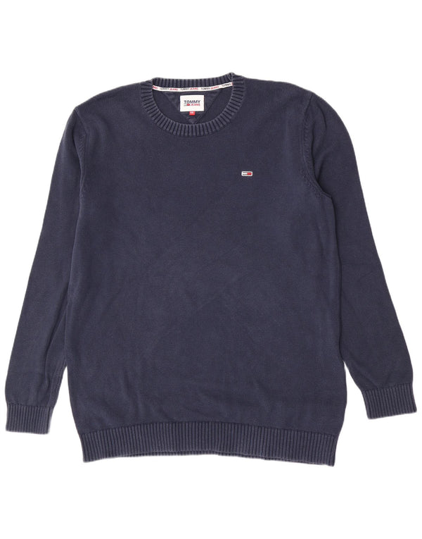 Tommy Hilfiger Mens Crew Neck Jumper Sweater 2XL Navy Blue Classic