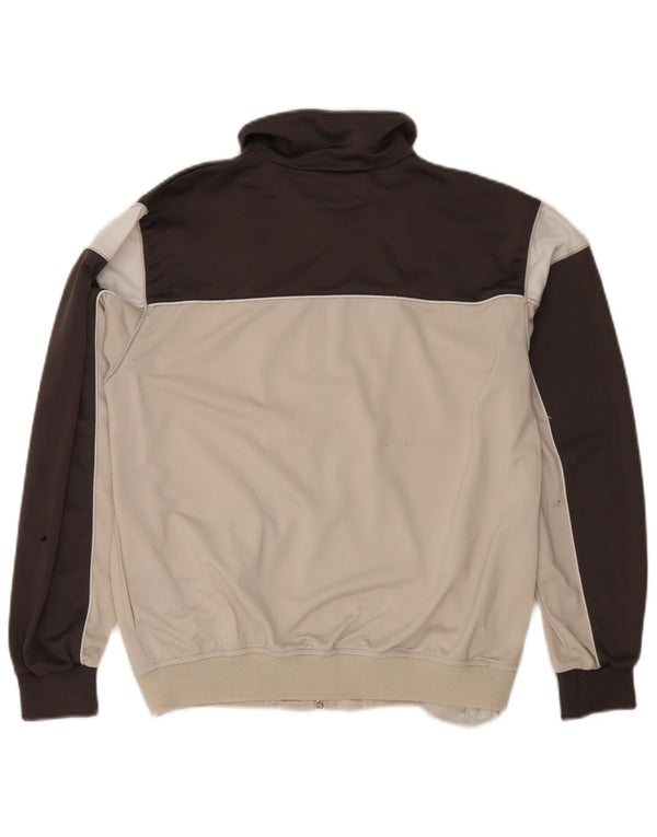 Kappa Mens Tracksuit Top Jacket Small Off White Colourblock Polyester