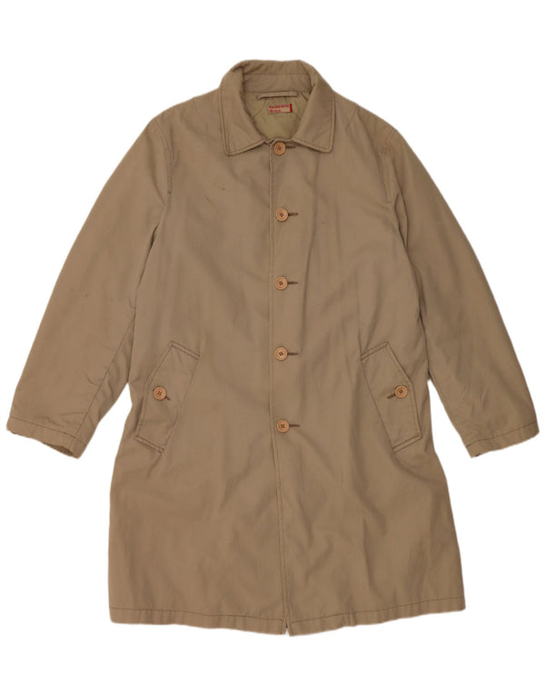 Guess Mens Overcoat UK 38 Medium Beige Cotton