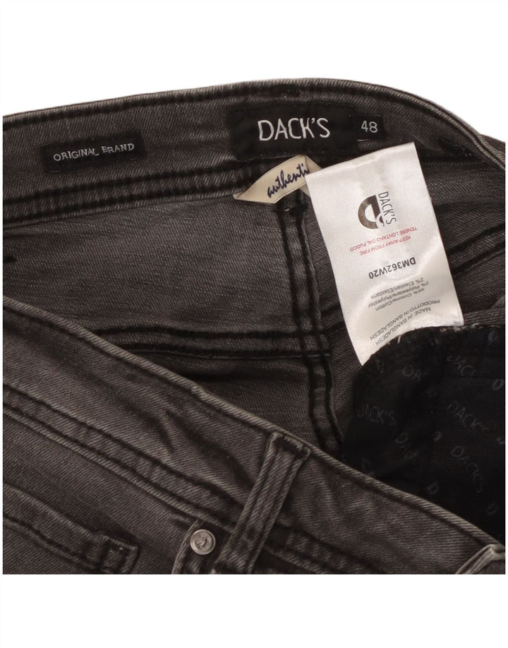 DACK'S Mens Straight Jeans IT 48 Medium W32 L31 Grey Cotton