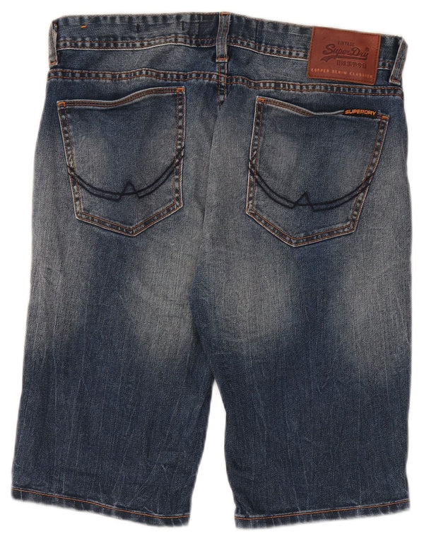 Superdry Mens Denim Shorts W30 Medium Blue Cotton