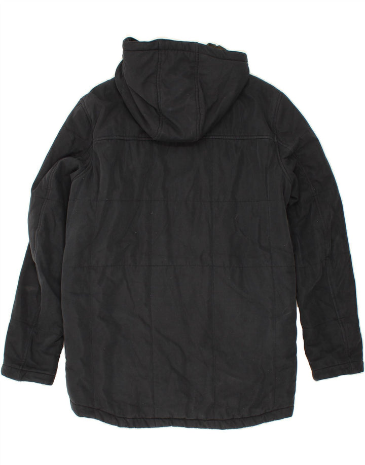 JACK & JONES Mens Hooded Windbreaker Jacket UK 38 Medium Navy Blue Vintage Jack & Jones and Second-Hand Jack & Jones from Messina Hembry 