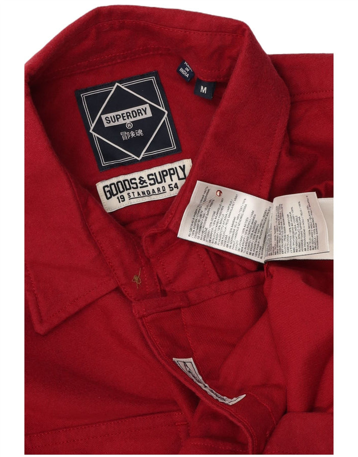 Superdry Mens Shirt Medium Red Cotton